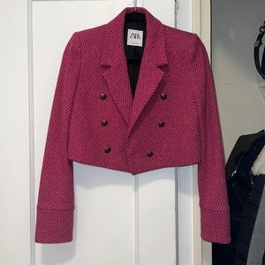 BRAND NEW PINK ZARA BLAZER SIZE XS WITHOUT TAGS